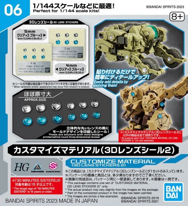 30MM - Customize Material (3D Lens Stickers 2) - Model Kit