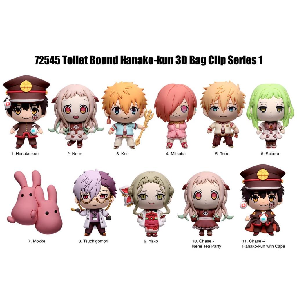 TOILET BOUND HANAKO-KUN - Series 1 - 3D Foam Bag Clip (Display 24 Pcs)