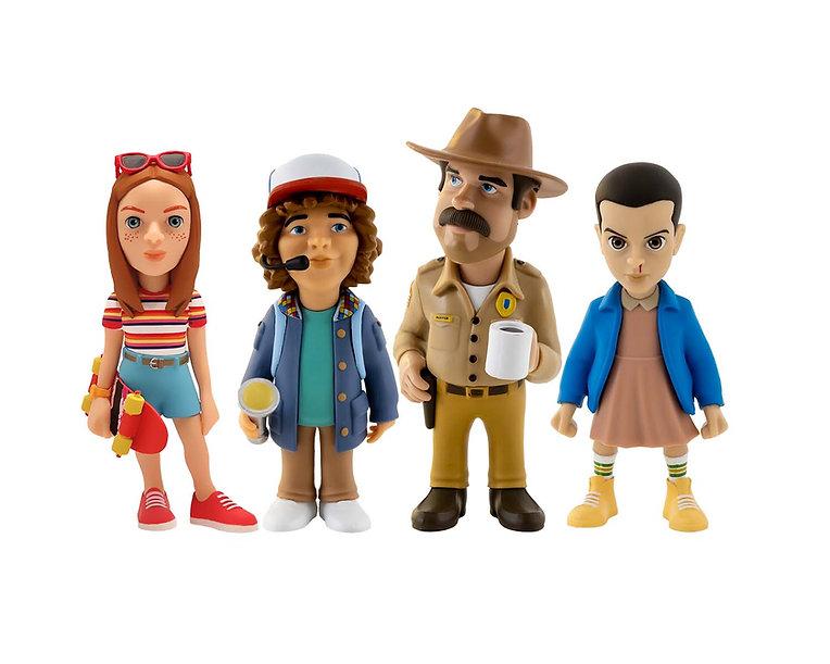 STRANGER THINGS - Eleven, Dustin, Hopper, Max - Pack 4 Fig. Minix 7cm