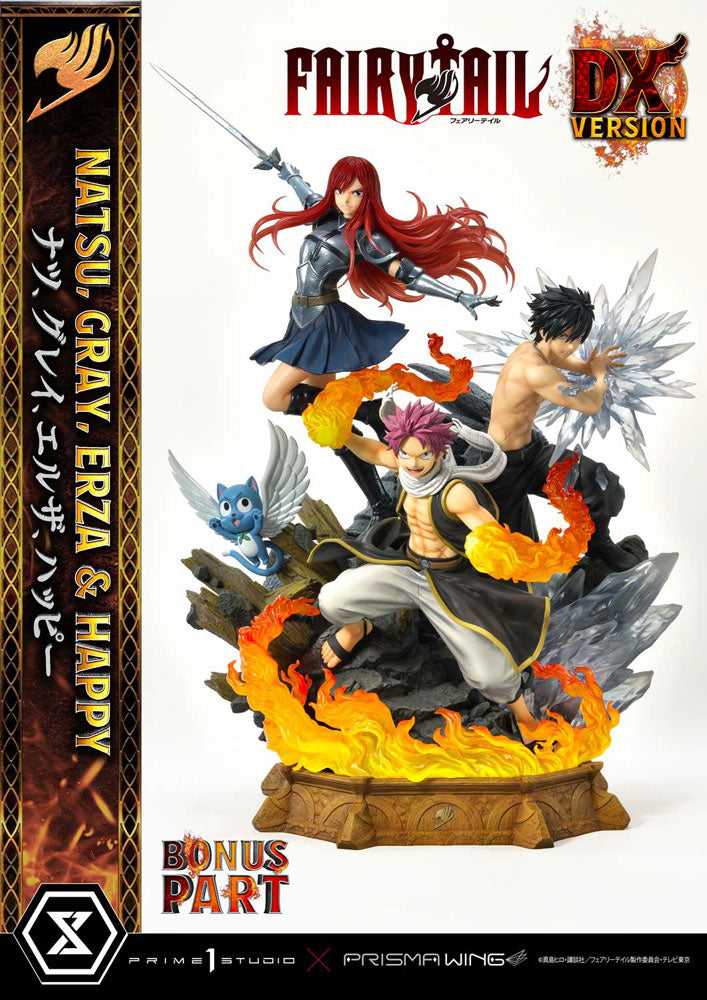 FAIRY TAIL -Natsu, Gray, Erza, Happy -Statue Del. Bonus Vers. 1/7 57cm