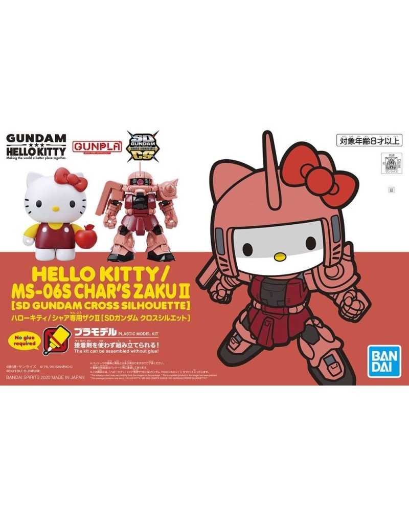 SD Gundam Cross Silhouette Zaku II Char Custom/Hello Kitty Set
