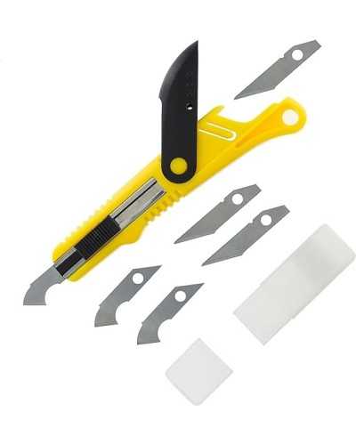 Plastic Cutter Scriber Tool & 5 Blades