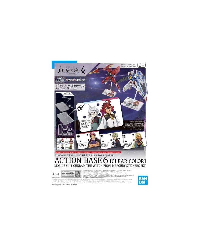 Action base 6 clear with stickers wfm