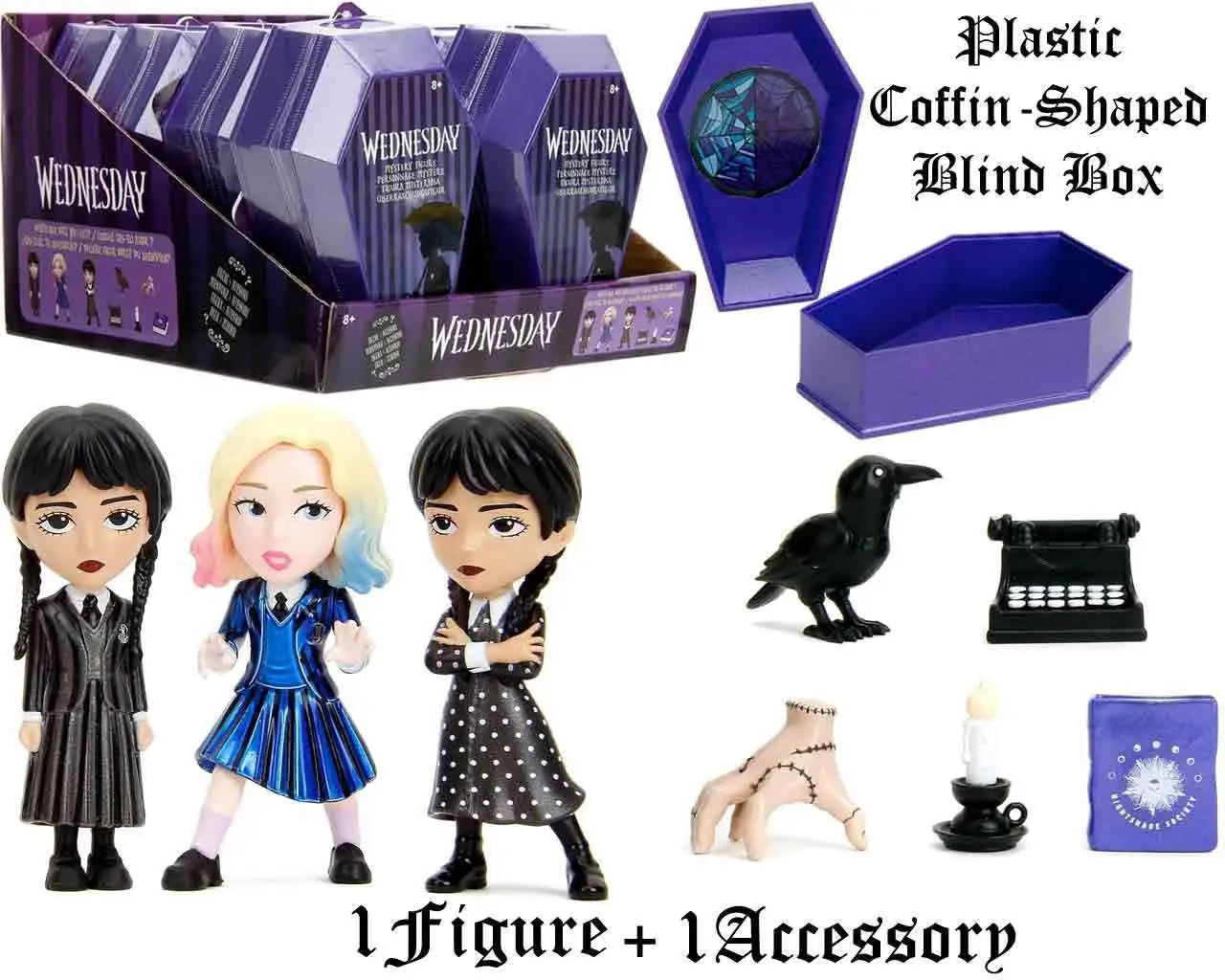 [PREORDINE] Wednesday MetalFigs Deluxe - Espositore 8 Blind Box