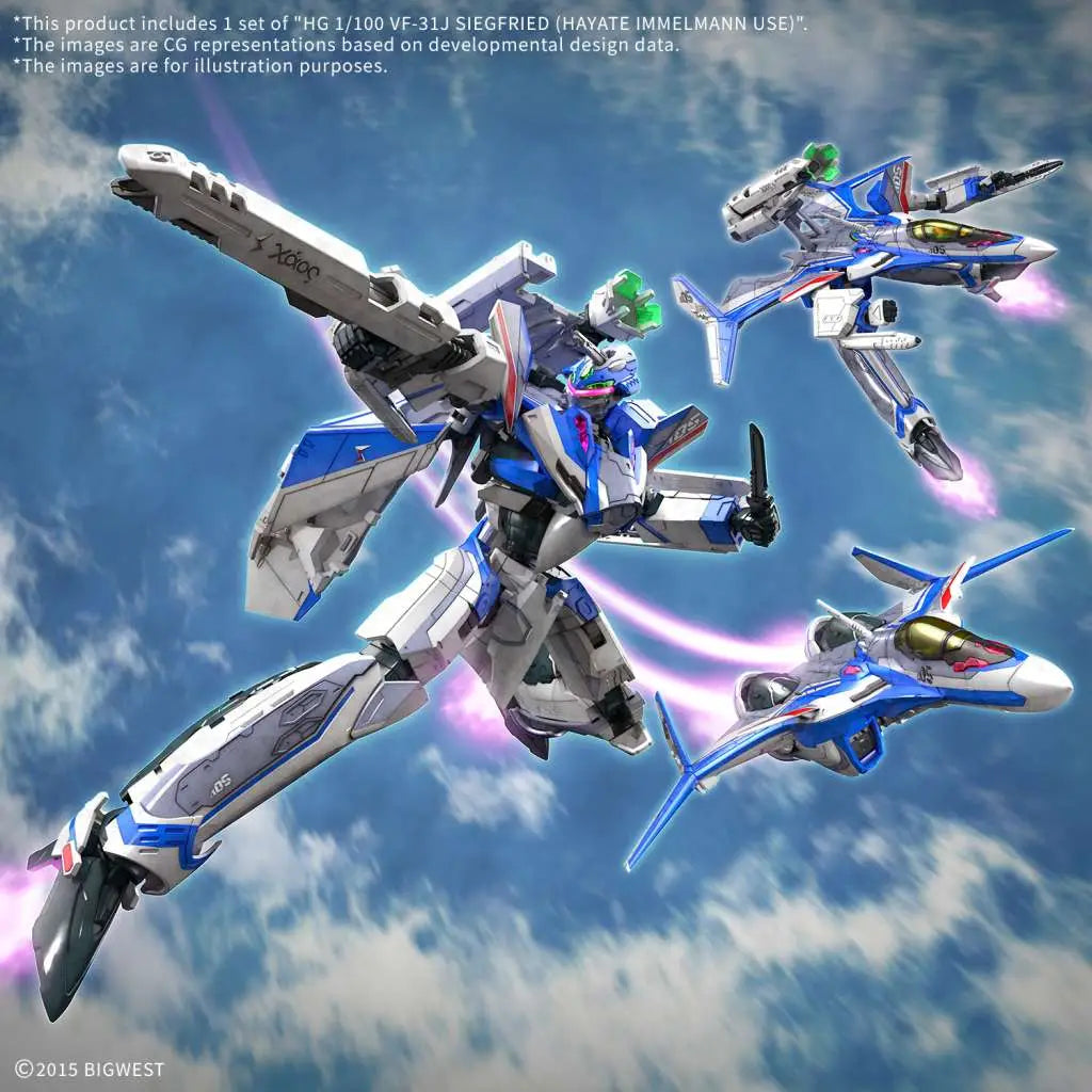 [PREORDINE] HG VF-31J Siegfried Hayate Immelmann Use 1/100 - Macross Delta Model Kit