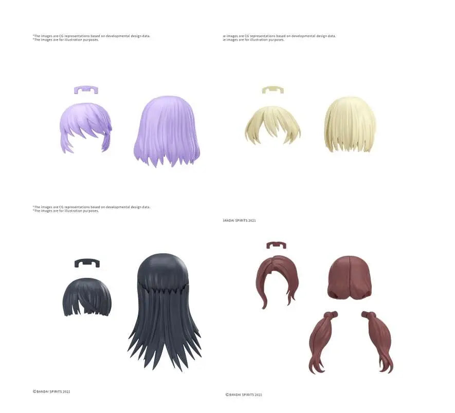 [PREORDINE] 30MS Option Hair Style Parts Vol. 12 - Set Completo 4 Tipi