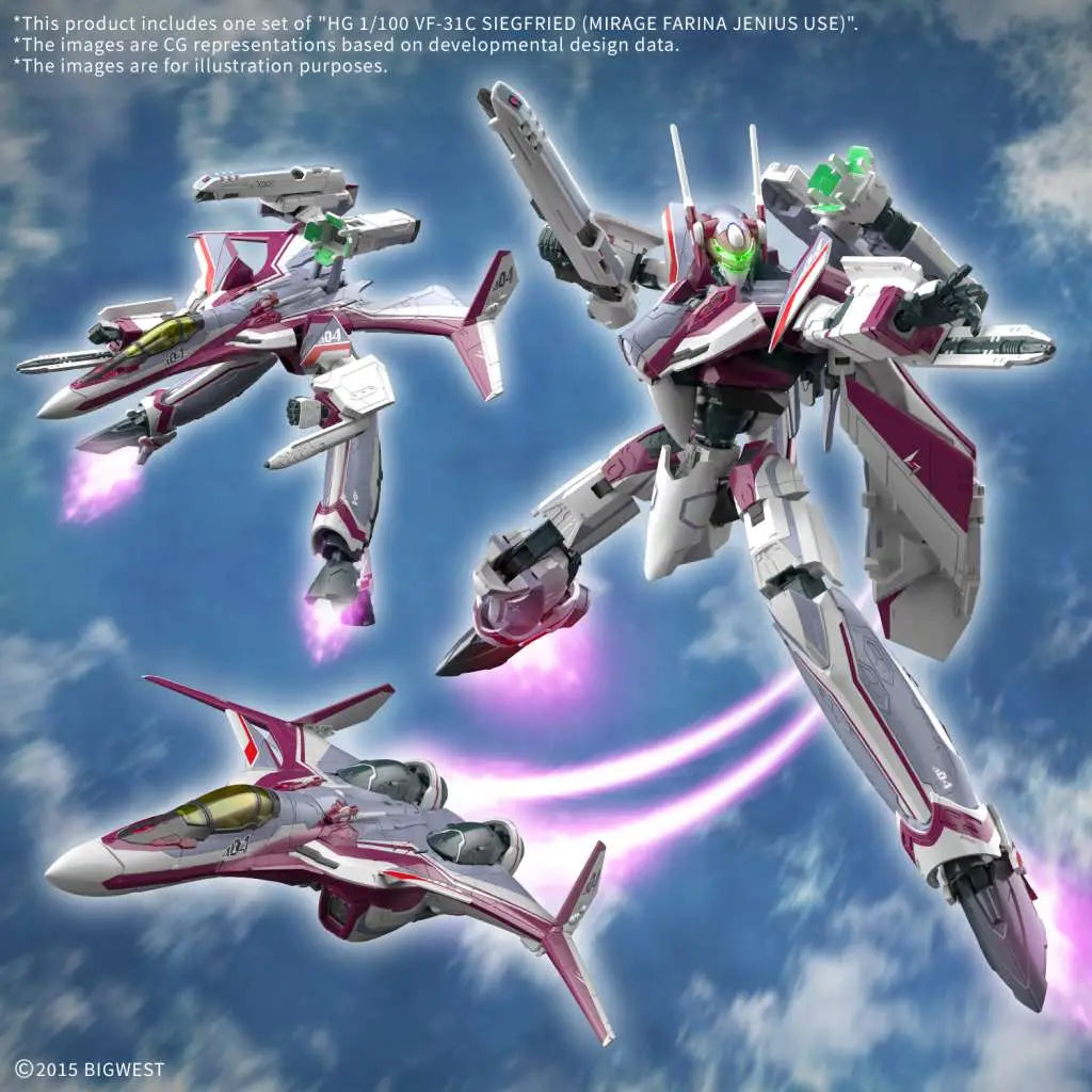 [PREORDINE] HG VF-31C Siegfried Mirage Farina Jenius Use 1/100 - Macross Delta Model Kit