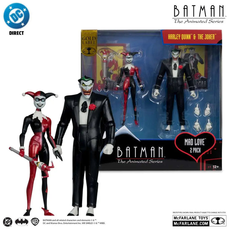 [PREORDINE] DC Direct Batman Animated Comic Harley & Joker Mad Love Action Figure 2-Pack