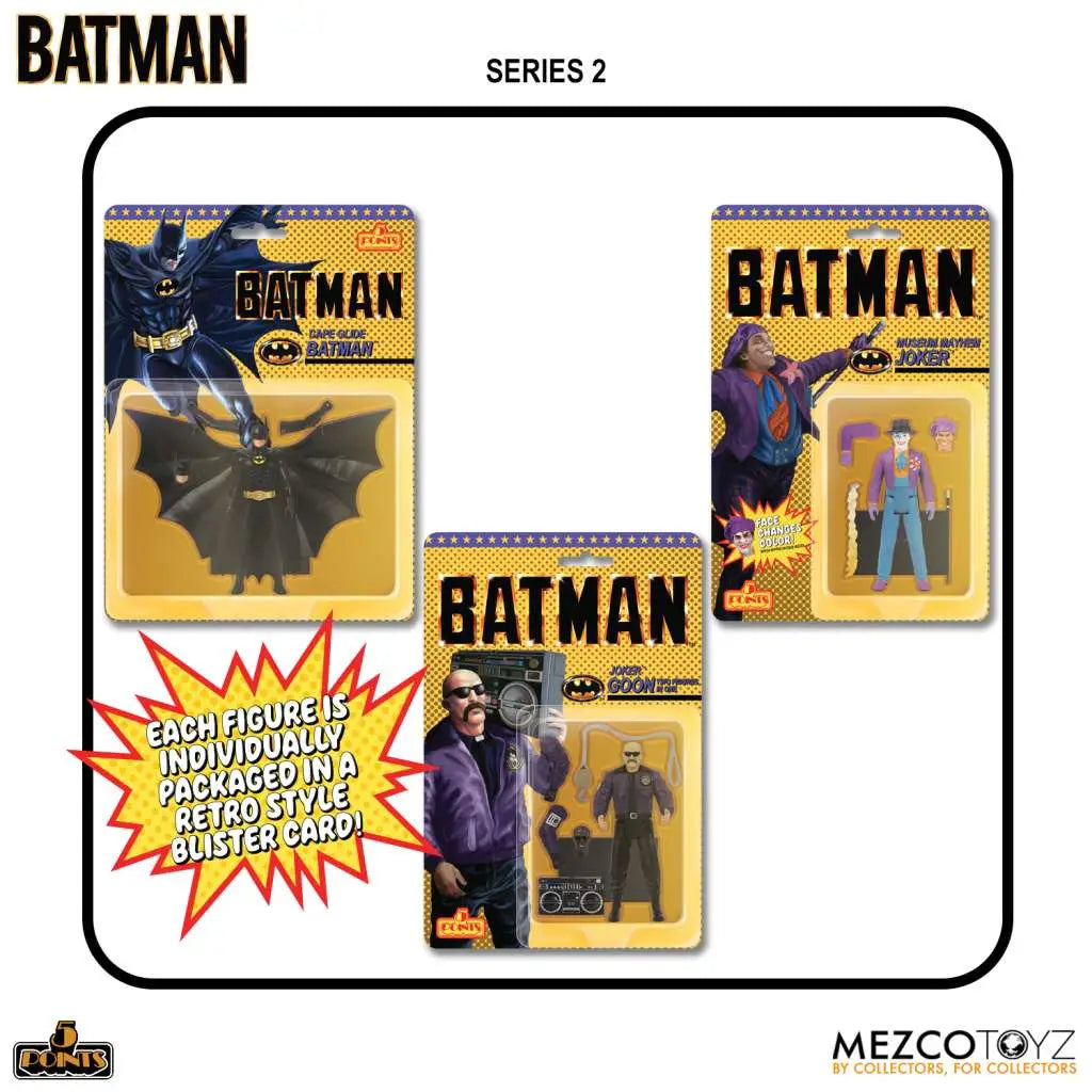 [PREORDINE] Batman 1989 Serie 2 - Set 3 Action Figure 5 Points Mezco Toys