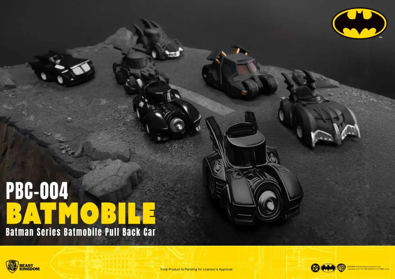 [PREORDINE] BATMAN BATMOBILE PULL BACK CAR BLIND BOX SET (6) - Beast Kingdom