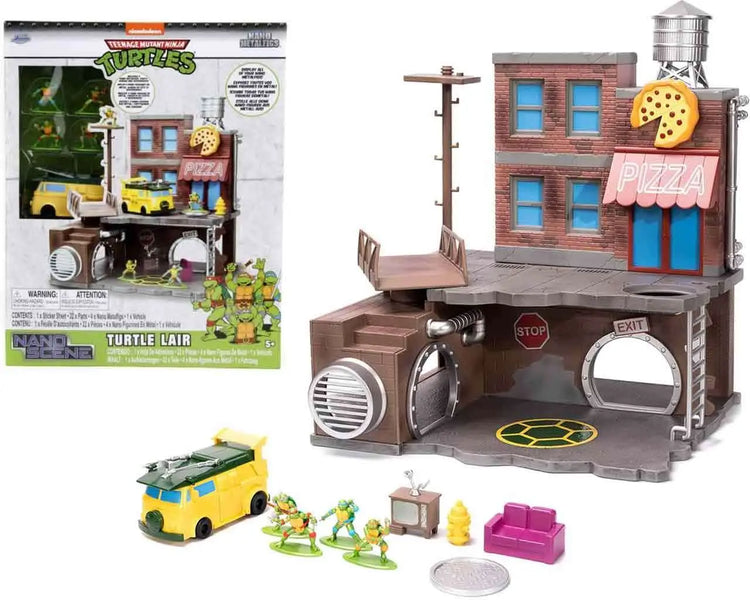 [PREORDINE] Teenage Mutant Ninja Turtles Lair Nano Scene Diorama Jada Toys