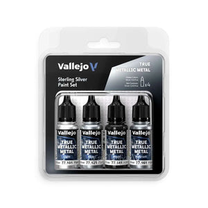 [PREORDINE] Vallejo True Metallic Metal Set 4 Colori Sterling Silver