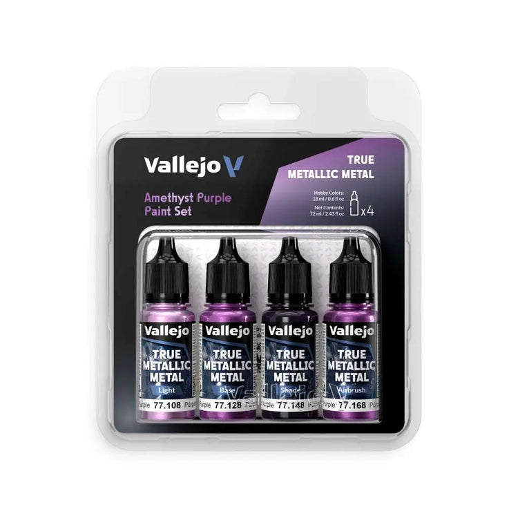 [PREORDINE] Set Colori Vallejo True Metallic Metal Ametista Viola (4 Colori)