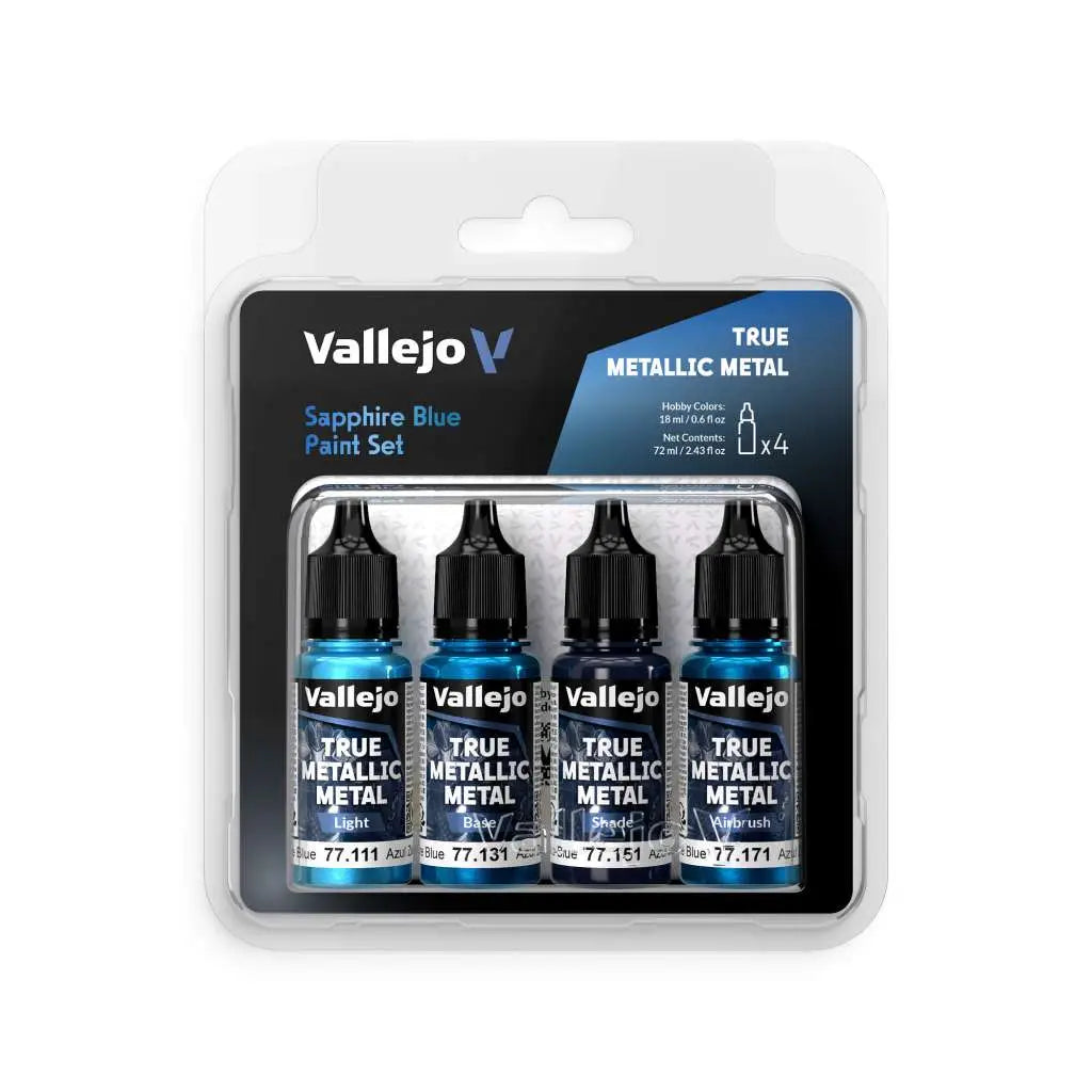 [PREORDINE] Vallejo True Metallic Metal Set 4 Colori - Sapphire Blue