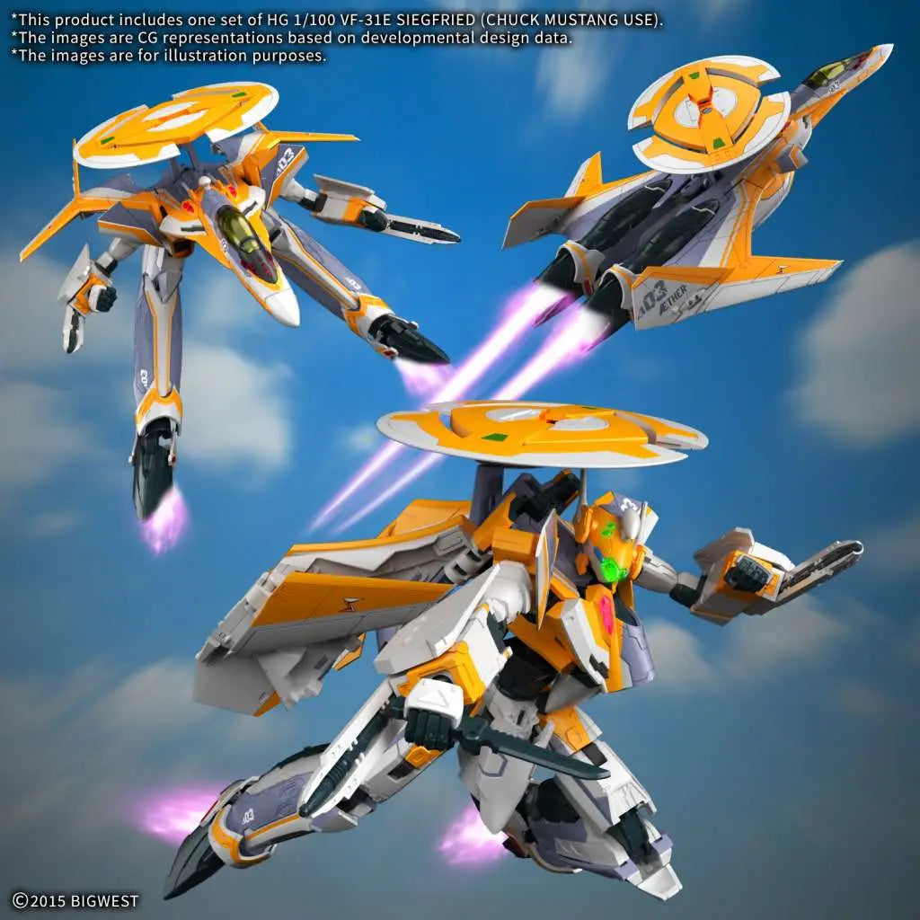 [PREORDINE] HG VF-31E Siegfried (Chuck Mustang) - Macross Delta 1/100 Model Kit