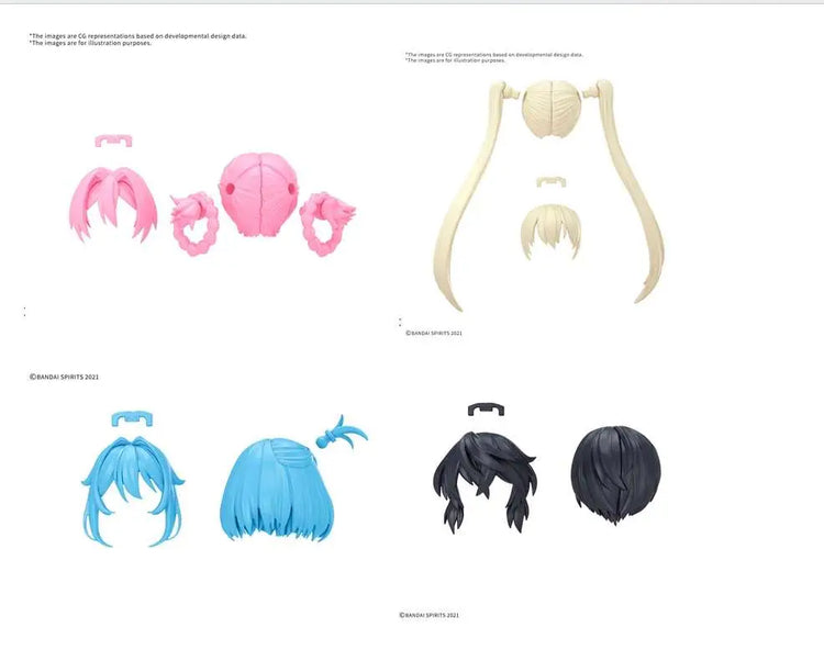 [PREORDINE] 30MS Option Hair Style Parts Vol. 13 - Set Completo 4 Tipi