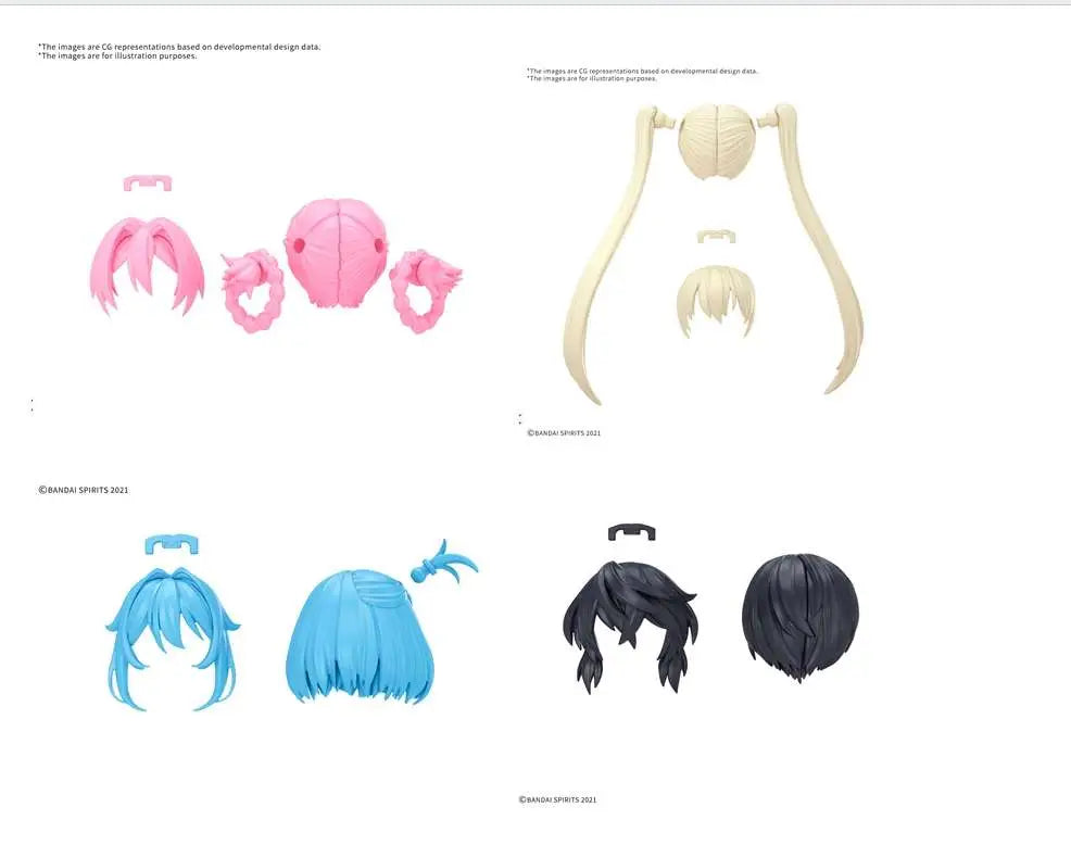 [PREORDINE] 30MS Option Hair Style Parts Vol. 13 - Set Completo 4 Tipi