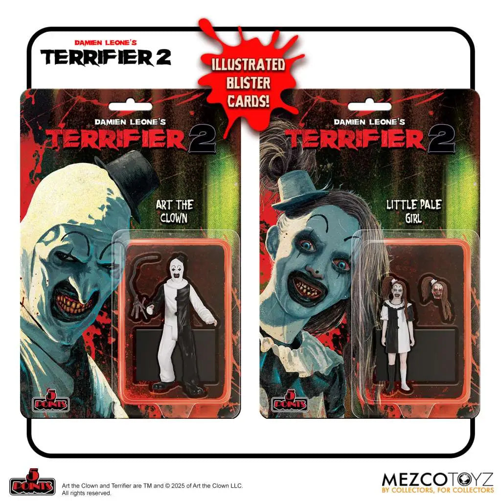 [PREORDINE] Terrifier - Art the Clown & Little Pale Girl - Set 2 Action Figure 5 Points