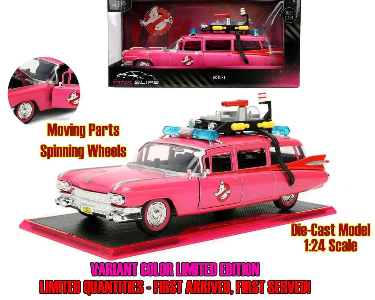 [PREORDINE] Ghostbusters Ecto-1 Pink 1/24 Die-Cast Jada Toys - Edizione Limitata