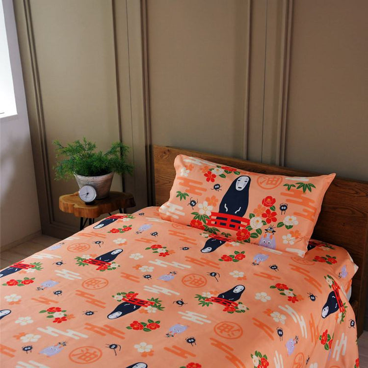 [PREORDINE] Set Lenzuola Spirited Away No Face & Fiori - Studio Ghibli