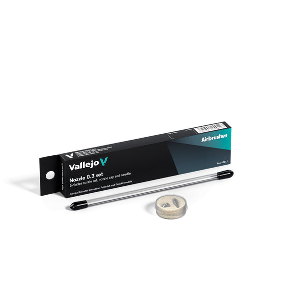VALLEJO Airbrush Parts 90012 Ago e Ugello 0.3mm per Innovator, Profinish, EasyAir