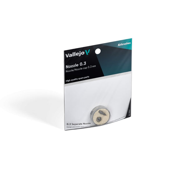 Ugello e Cappuccio di Ricambio 0.3mm per Aerografo Vallejo Innovator ProFinish EasyAir