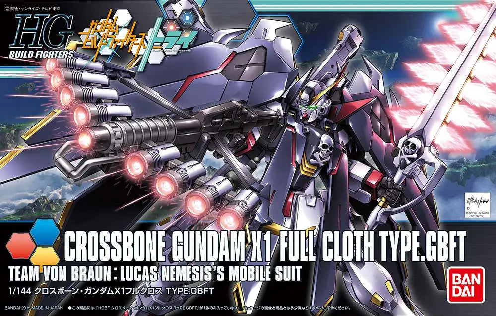 [PREORDINE] HGBF Gundam Crossbone X1 Fullcloth 1/144 - Model Kit Bandai