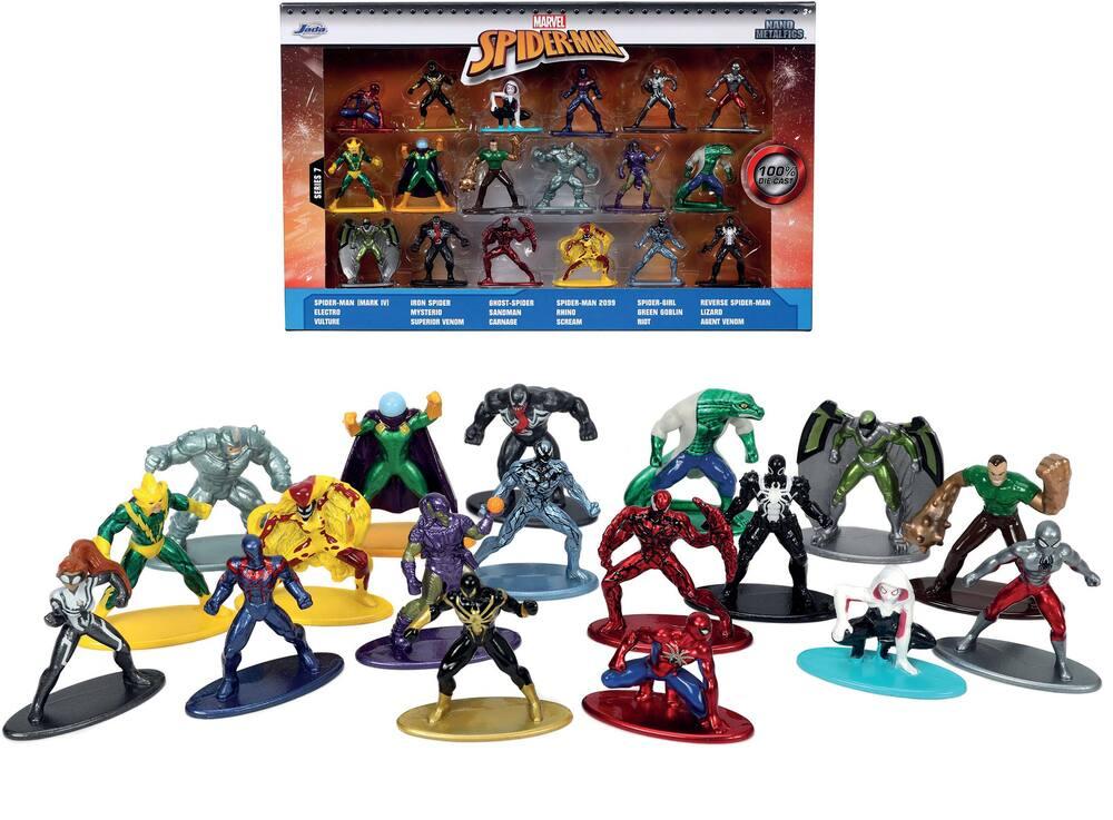 Marvel Spider-Man Nano Metalfigs Series 7 - Set 18 figure die-cast - Jada Toys