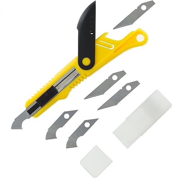 Plastic Cutter Scriber Tool & 5 Blades