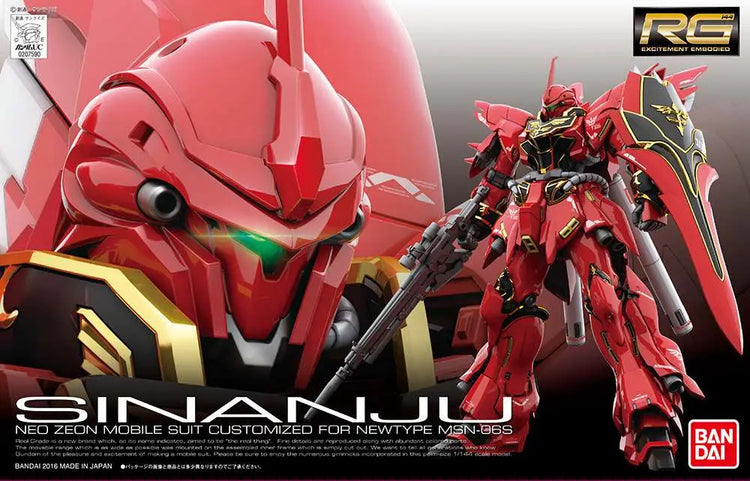 [PREORDINE] RG SINANJU MSN-06S 1/144 - Model Kit Gunpla Bandai