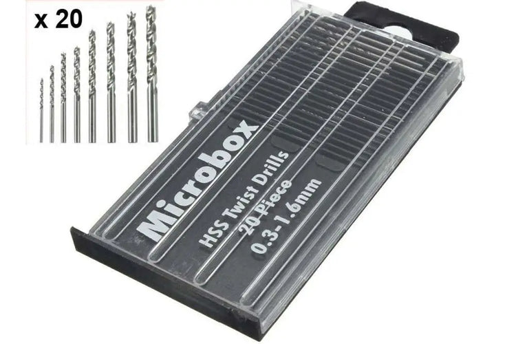 [PREORDINE] Set Punte Microbox Drill Bits 0.3-1.6mm (20pz) - Vallejo