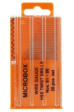 [PREORDINE] Set Punte Microbox Drill (20pz) 61-80 - Vallejo