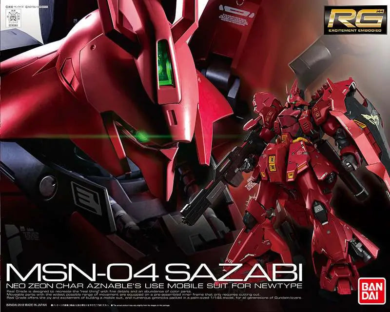 [PREORDINE] RG Sazabi 1/144 - Model Kit Gunpla Bandai
