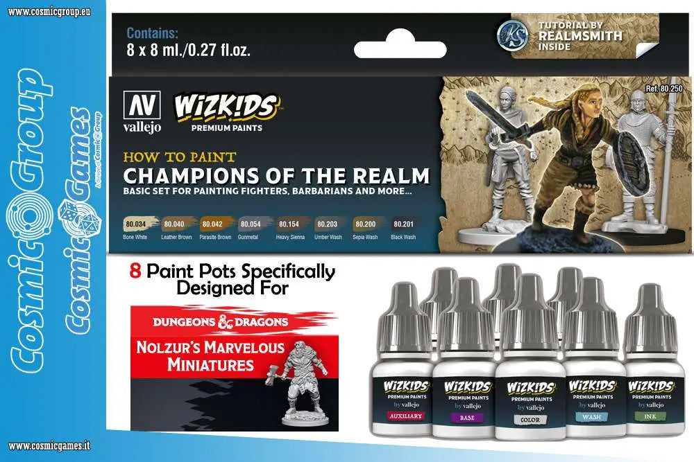[PREORDINE] WizKids Premium Paint Set Vallejo: Champions of the Realm