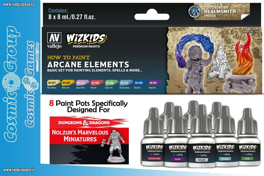 [PREORDINE] WizKids Premium Paint Set Arcane Elements by Vallejo