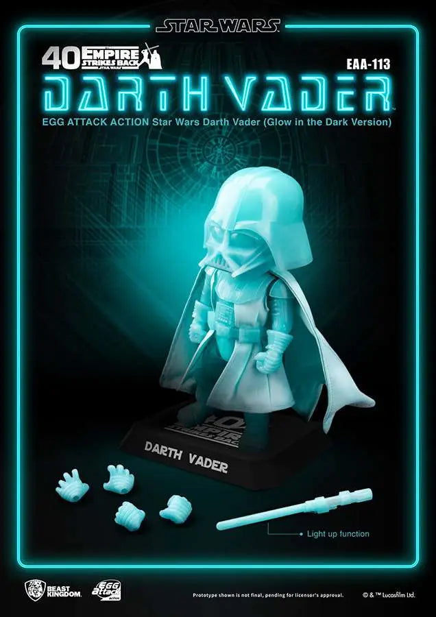 [PREORDINE] Star Wars Darth Vader Glow in the Dark - Egg Attack Action Figure