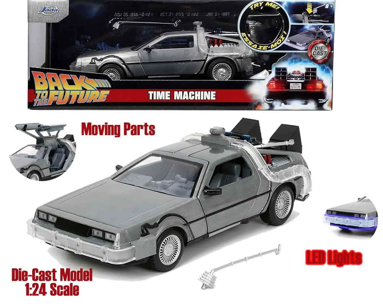 [PREORDINE] Ritorno al Futuro Parte 1 - DeLorean 1982 con Luci LED - Modellino Die-Cast 1/24 Jada Toys