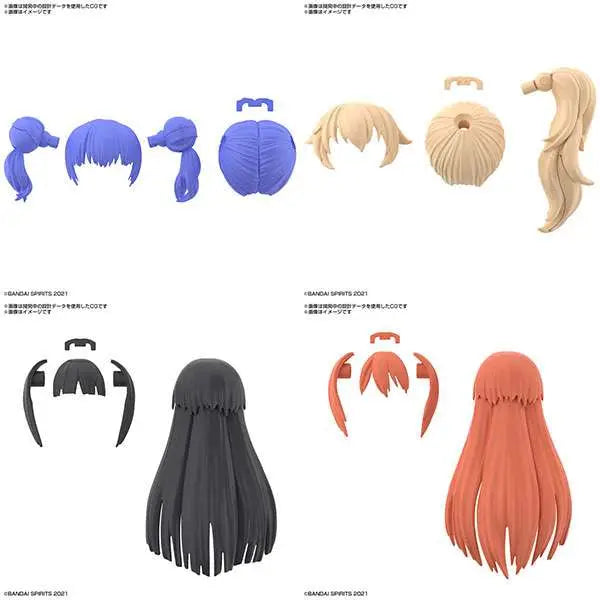 30MS Option Hair Style Parts Vol.3 (4) - Bandai Model Kit