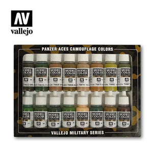 [PREORDINE] Vallejo Panzer Aces Camouflage Color Set 70179