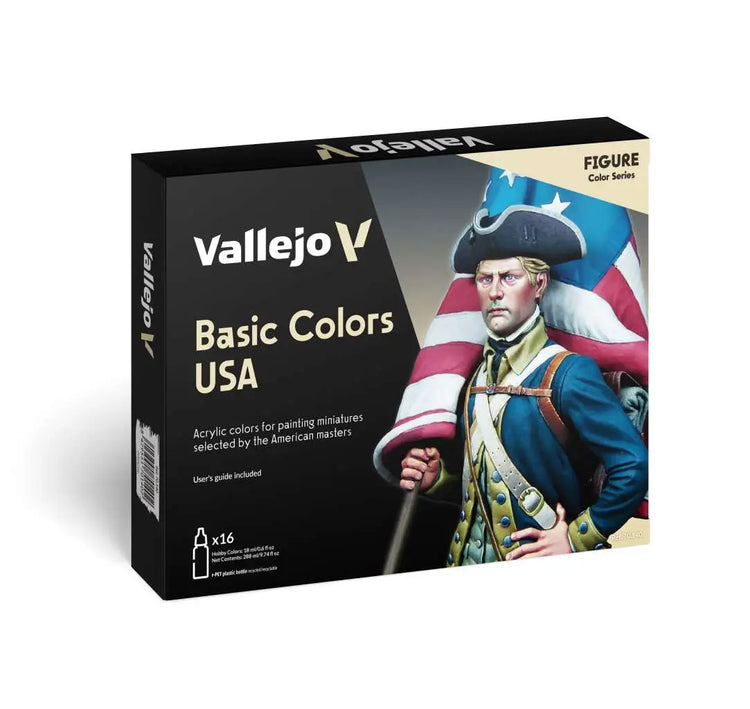 [PREORDINE] Set Colori Base USA (16) Vallejo 70140 per Modellismo