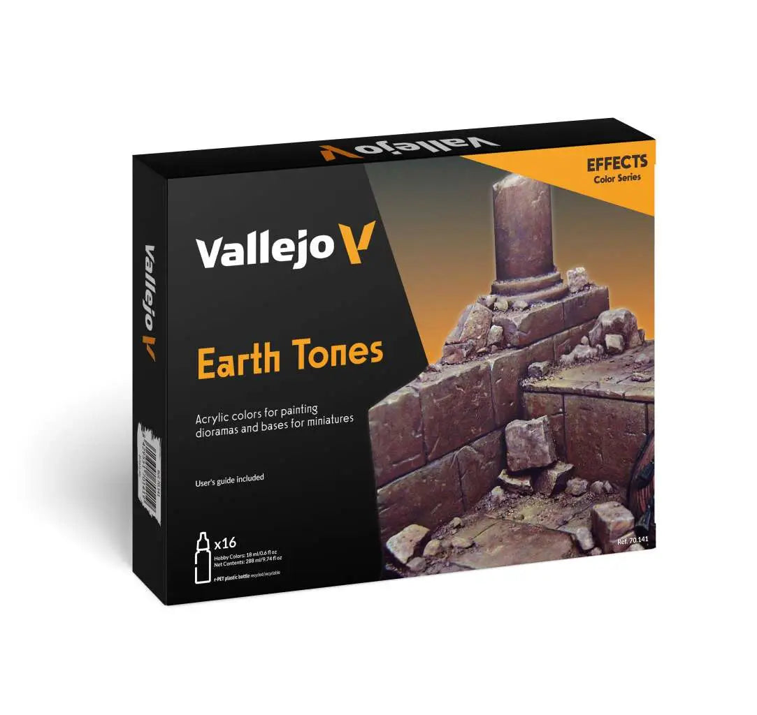 [PREORDINE] Set Colori Vallejo Earth Tones (16) per Modellismo 70141