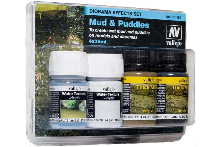 [PREORDINE] Vallejo Mud & Puddles Diorama Set (4) - Effetti Fango e Pozzanghere