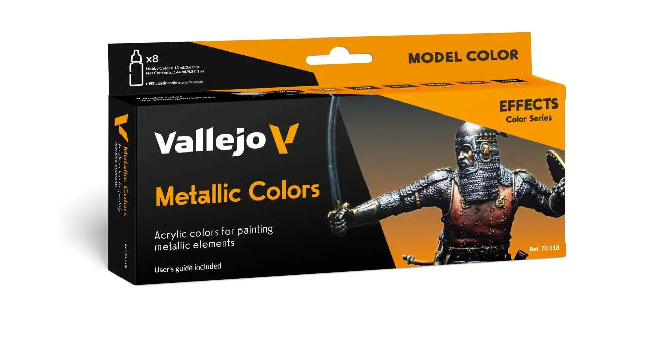 [PREORDINE] Set Colori Metallici Vallejo (8 Pezzi) per Modellismo