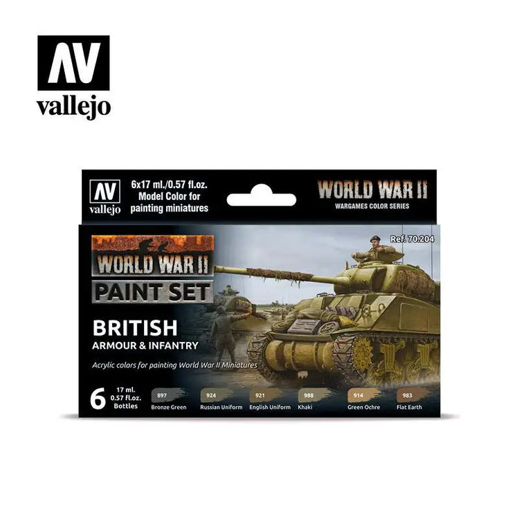 [PREORDINE] Set Colori Vallejo British Armour Infantry 70204