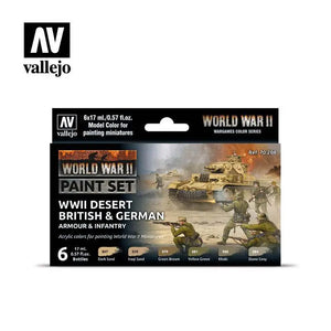[PREORDINE] Set Colori Desert British & German Infantry Vallejo 70208