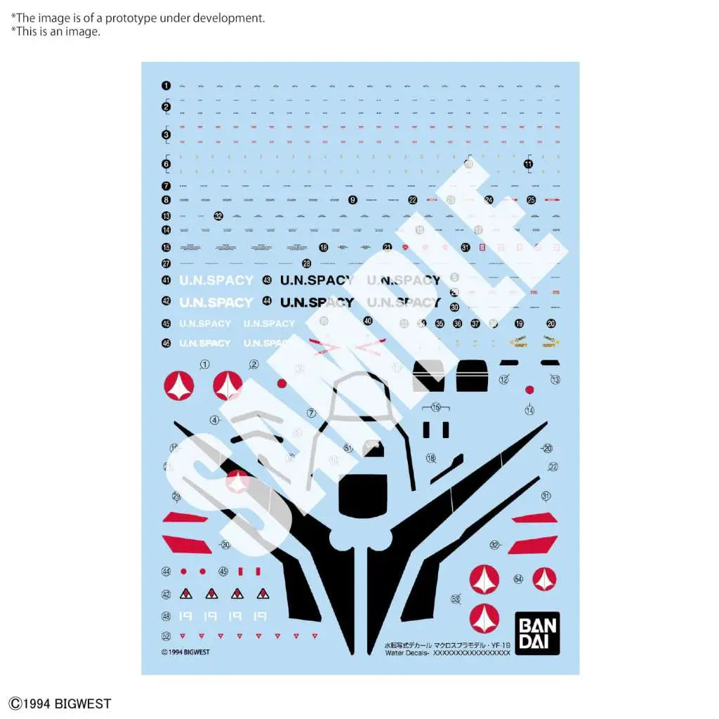 [PREORDINE] HG YF-19 1/100 - Decalcomanie ad Acqua per Model Kit