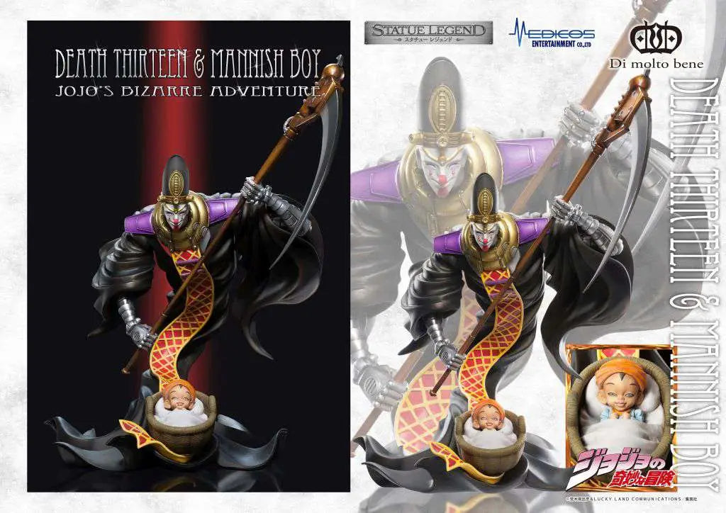 [PREORDINE] Jojo's Bizarre Adventure: Death Thirteen & Mannish Boy Statua Legend