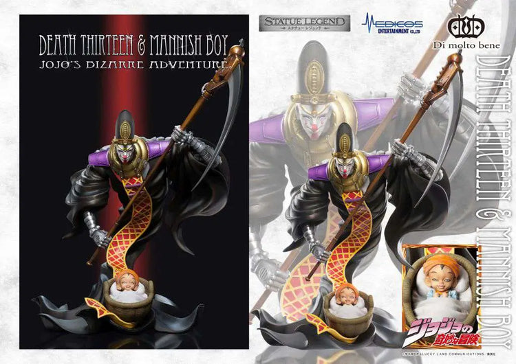 [PREORDINE] Jojo's Bizarre Adventure: Death Thirteen & Mannish Boy Statua Legend