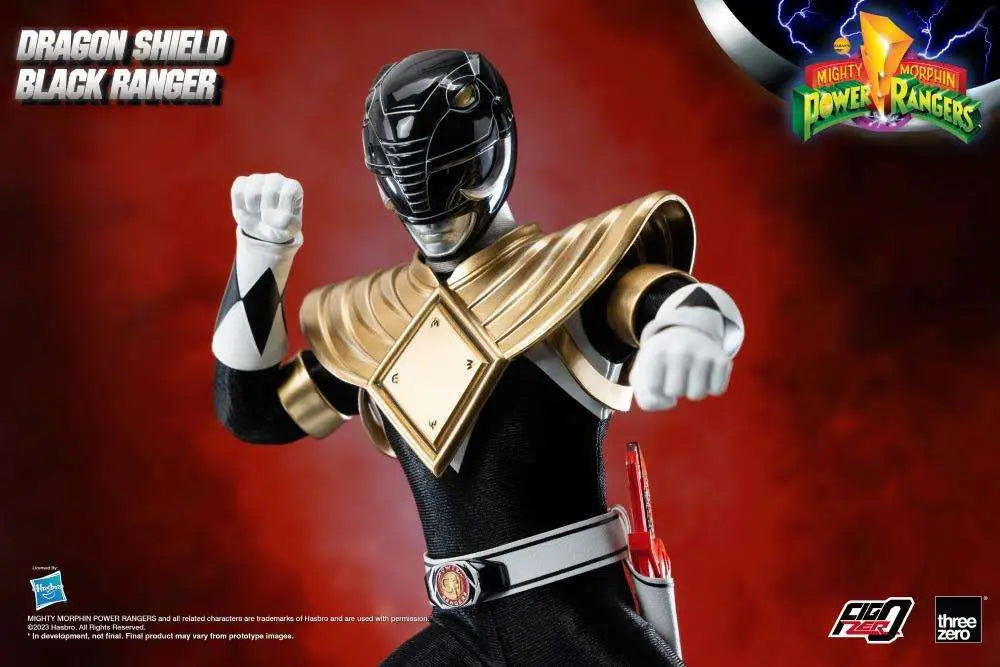 [PREORDINE] Power Rangers Dragon Shield Black Ranger 1/6 Action Figure Threezero