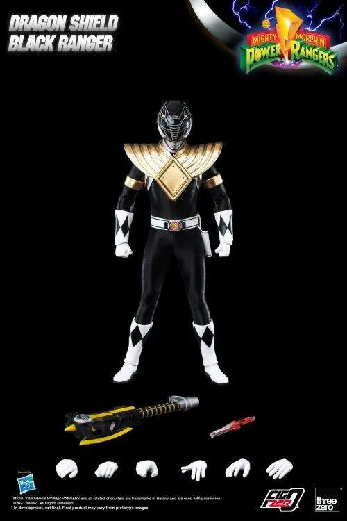 [PREORDINE] Power Rangers Dragon Shield Black Ranger 1/6 Action Figure Threezero